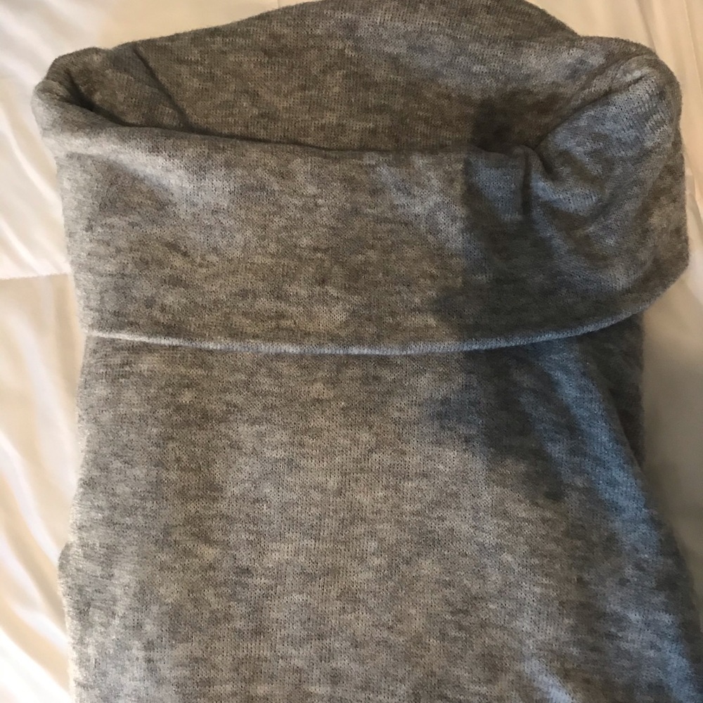 Grey turtleneck sweater